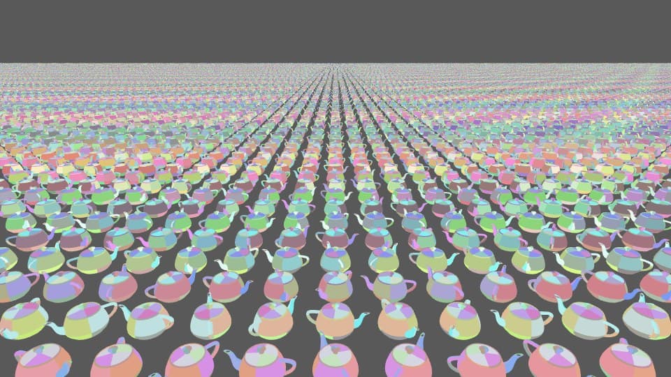 Nanite-Style Teapots example preview